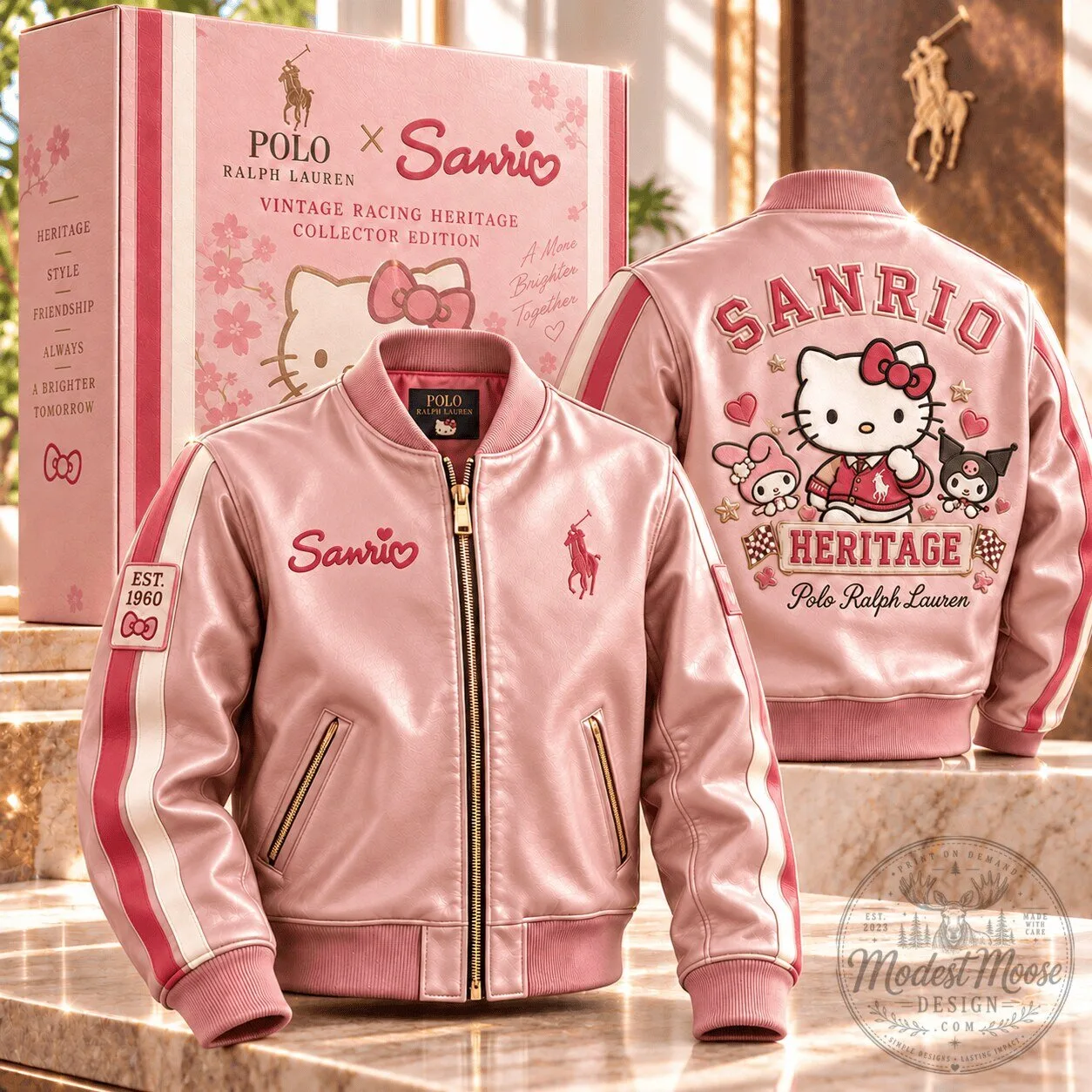Polo Ralph Lauren Sanrio Hello Kitty Pink Bomber Jacket