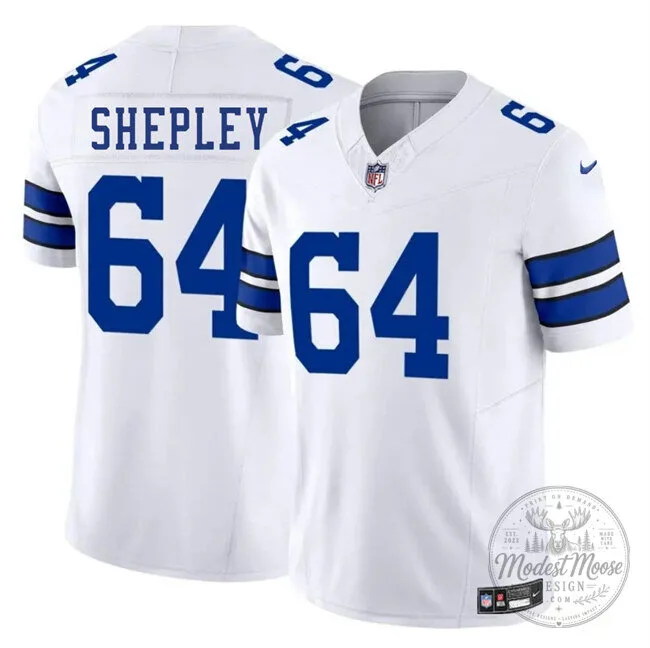 Dallas Cowboys Football Dakoda Shepley White Vapor Untouchable Stitched Jersey