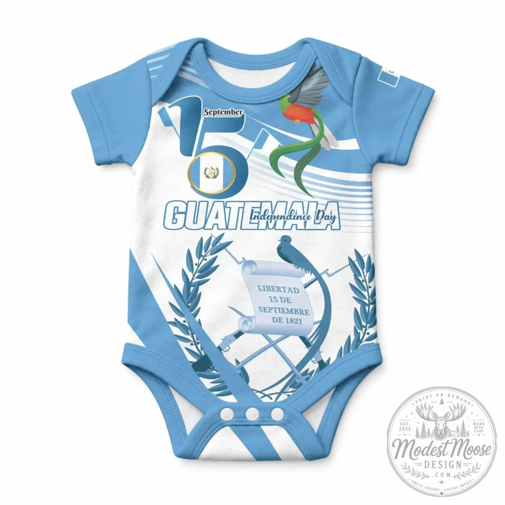 Guatemala Independence Day 15 September 1821 Baby Bodysuit Guatemala Independence Day 15 September 1821 Baby Bodysuit