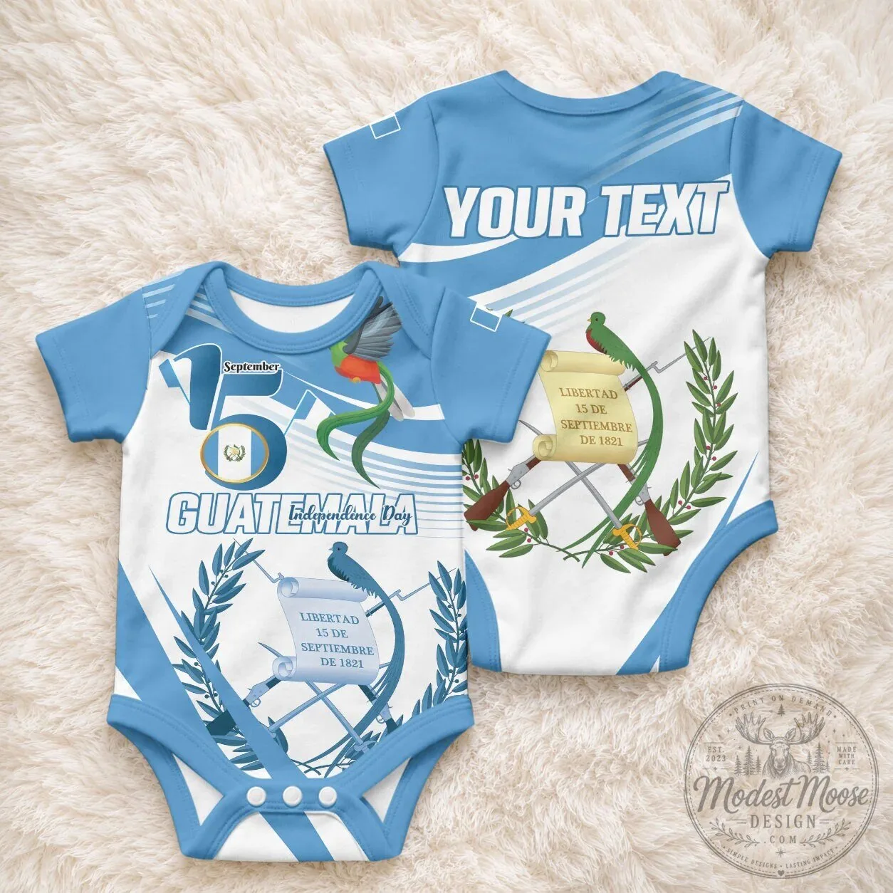 Guatemala Independence Day 15 September 1821 Baby Bodysuit 6 Guatemala Independence Day 15 September 1821 Baby Bodysuit