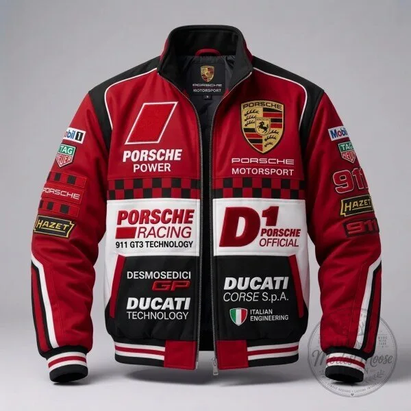 Porsche Motorsport Racing Bomber Jacket for Men