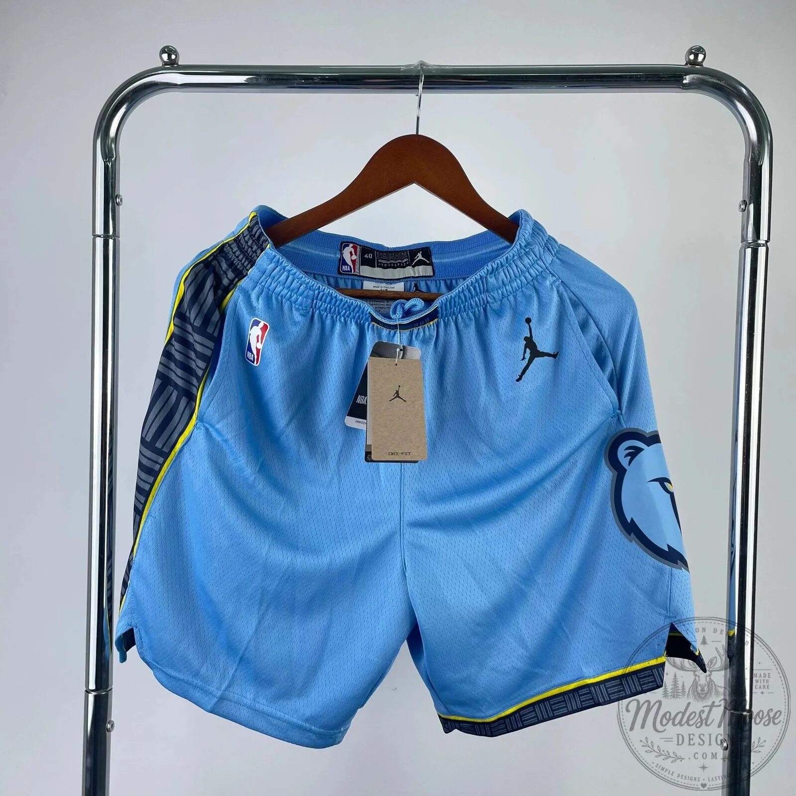 Memphis Grizzlies City Edition Light Blue Basketball Shorts