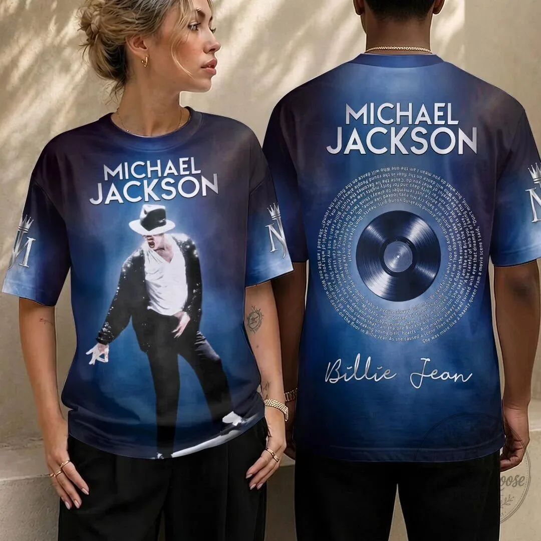 Michael Jackson Billie Jean Song Lyrics King of Pop Music Fan T-Shirt