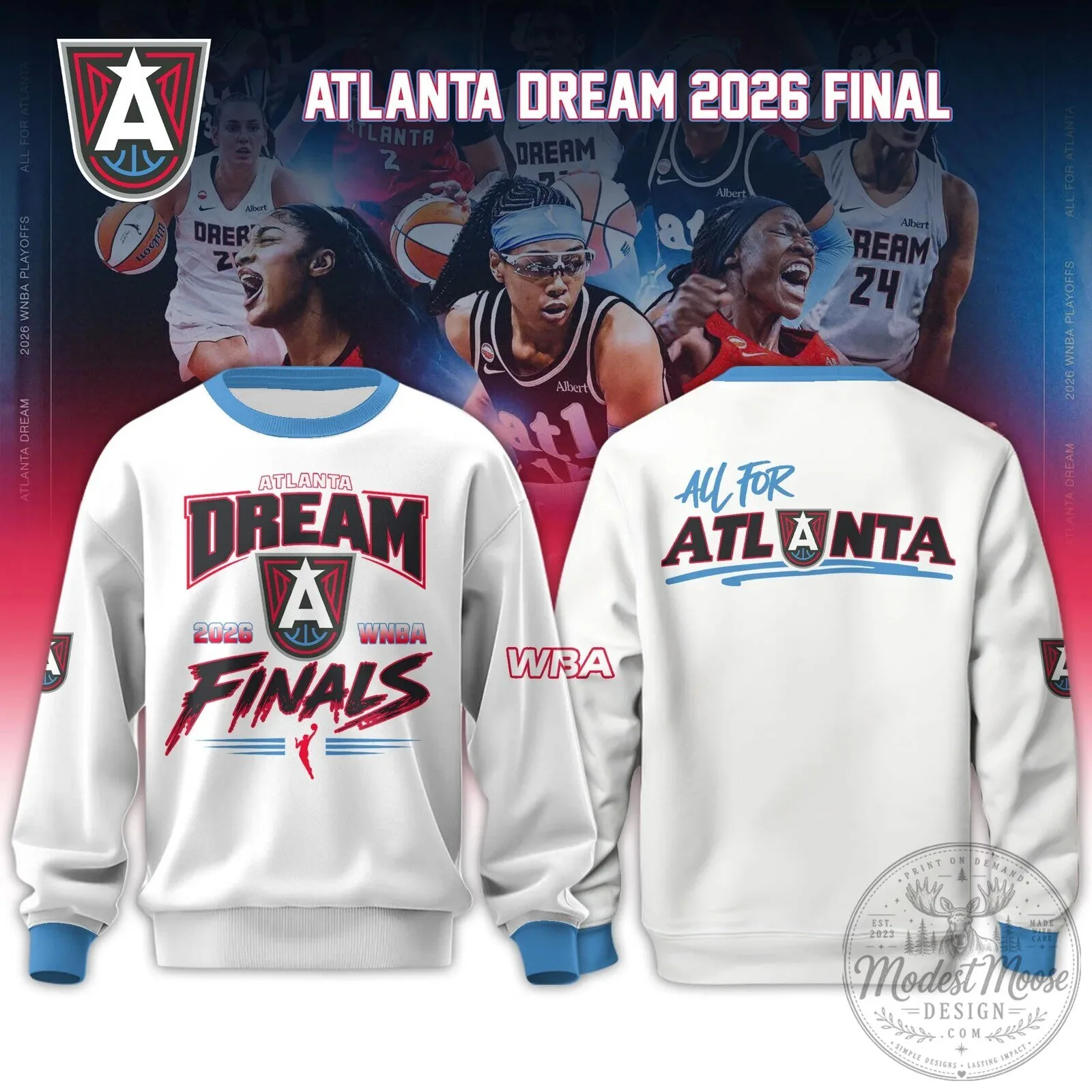 Atlanta Dream 2026 WNBA Finals White Basketball Fan Sweatshirt