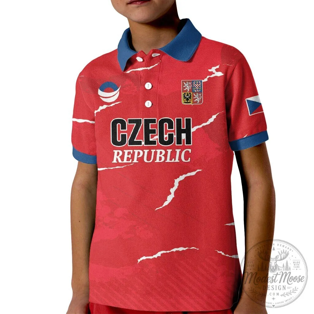 Czech Republic National Handball Team Kids Polo Shirt