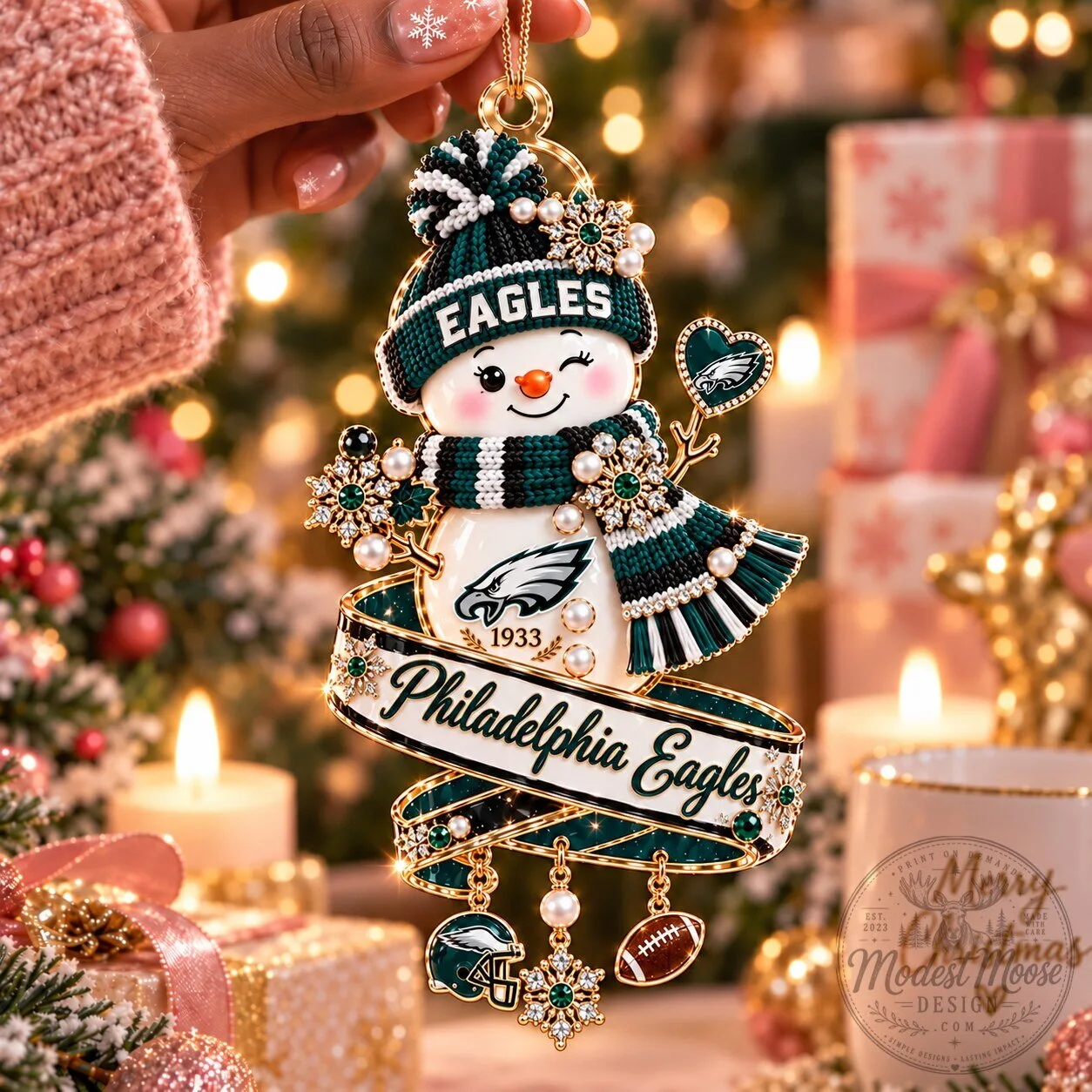 Philadelphia Eagles Snowman Christmas Tree Ornament 10 Philadelphia Eagles Snowman Christmas Tree Ornament