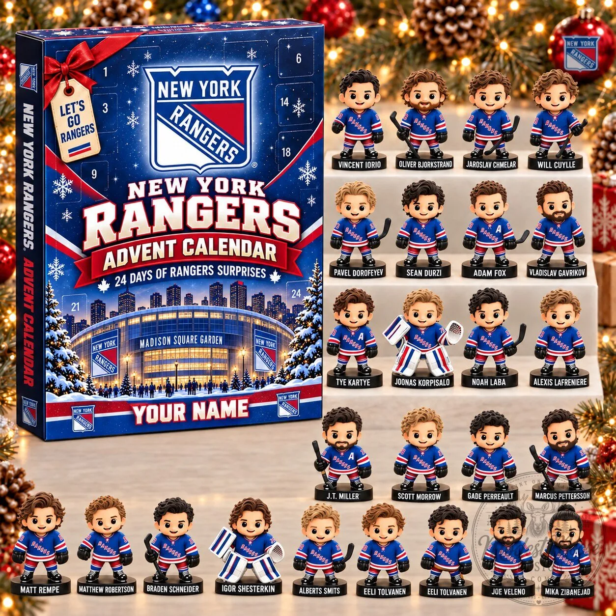 New York Rangers NHL Hockey Team 24 Days of Surprises Advent Calendar