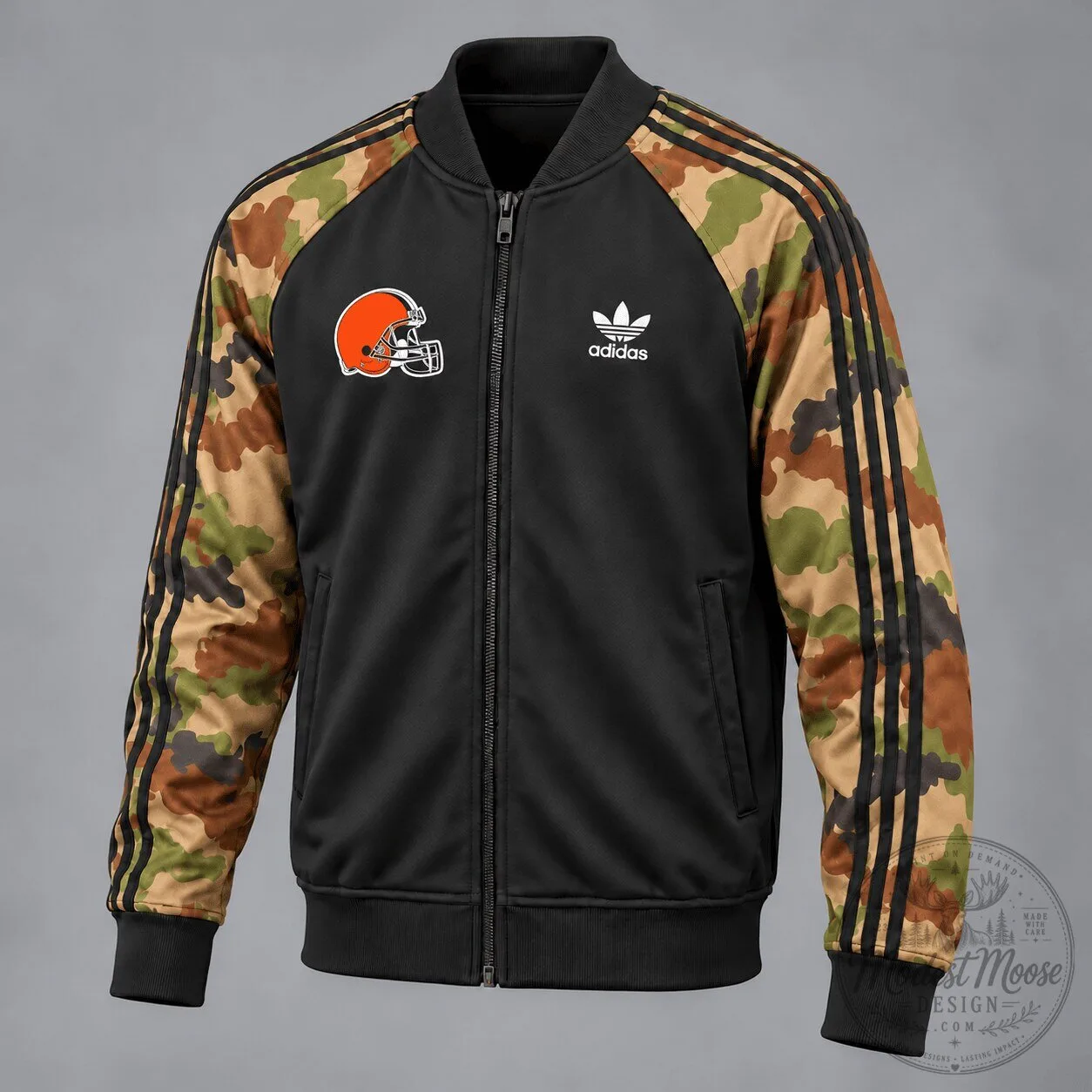 Cleveland Browns Camouflage Adidas Track Jacket NFL Football Fan Apparel