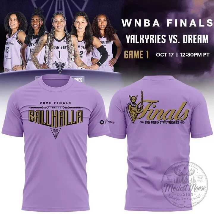 Golden State Valkyries 2026 WNBA Finals Ballhalla Game 1 Purple T-Shirt