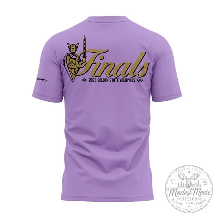 Golden State Valkyries 2026 WNBA Finals Ballhalla Game 1 Purple T-Shirt 9 Golden State Valkyries 2026 WNBA Finals Ballhalla Game 1 Purple T-Shirt