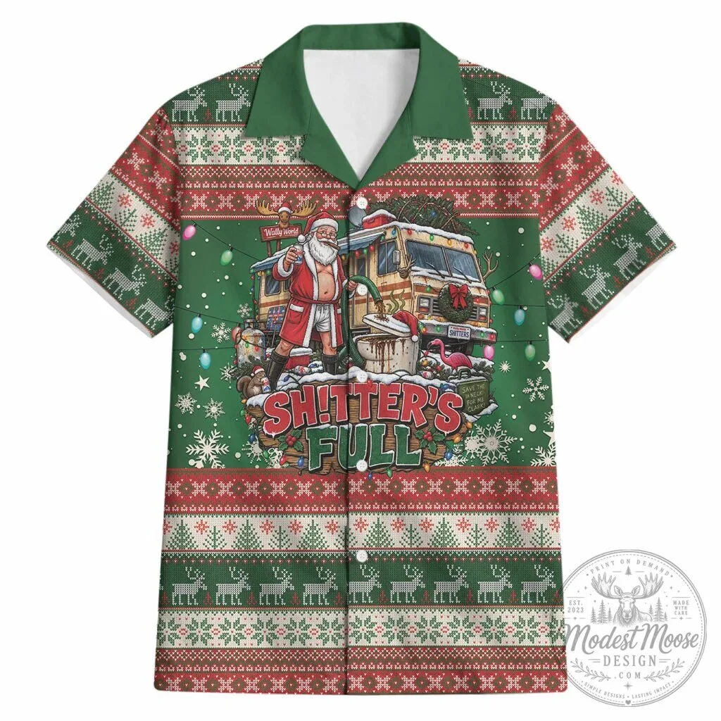 Christmas Vacation Shitter's Full Funny Ugly Christmas Hawaiian Shirt