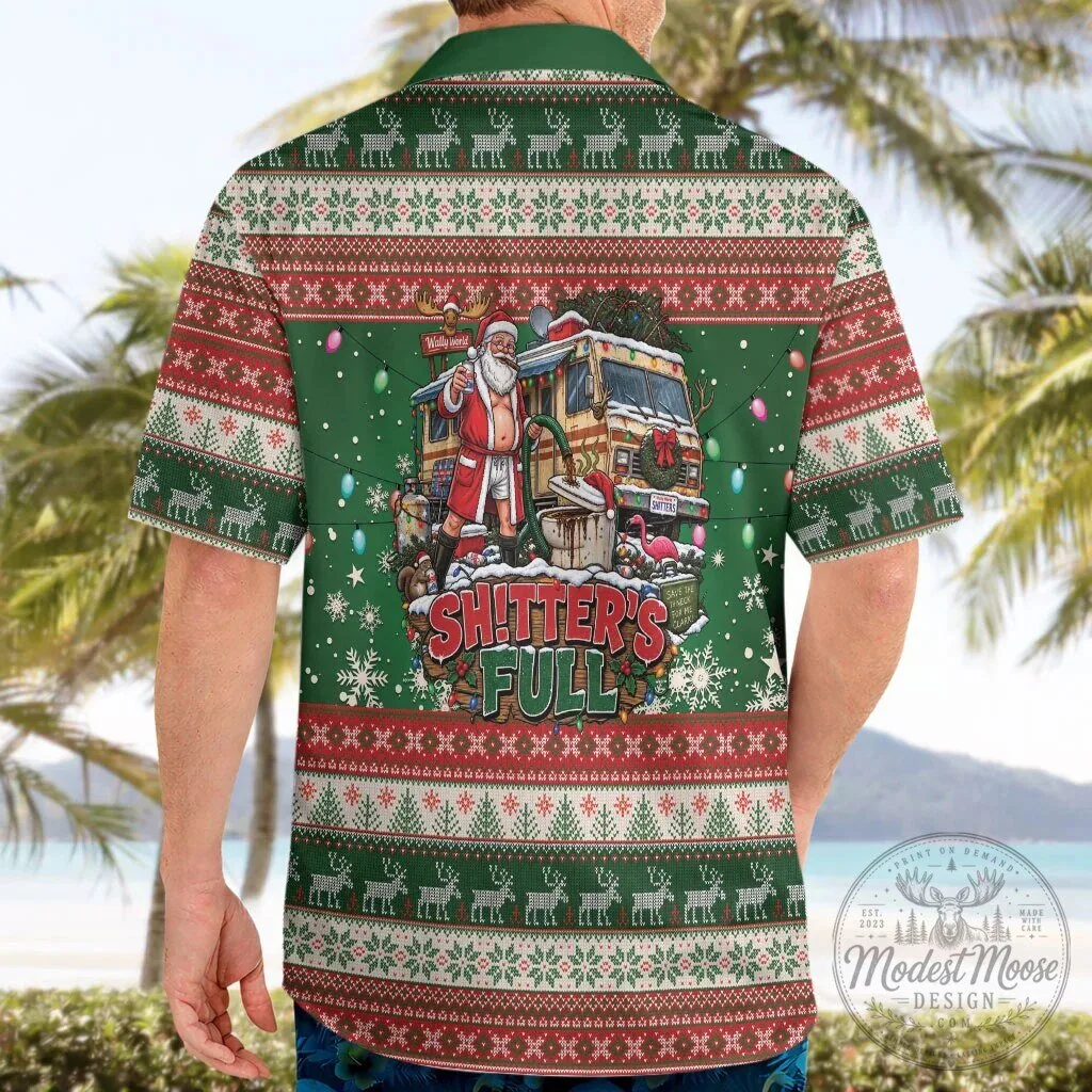 Christmas Vacation Shitter's Full Funny Ugly Christmas Hawaiian Shirt 11 Christmas Vacation Shitter