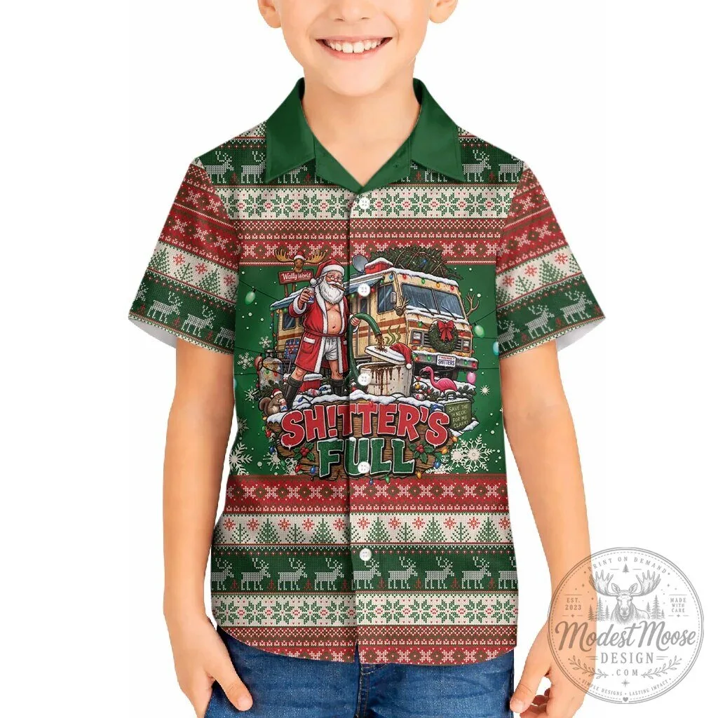 Christmas Vacation Shitter's Full Funny Ugly Christmas Hawaiian Shirt 12 Christmas Vacation Shitter