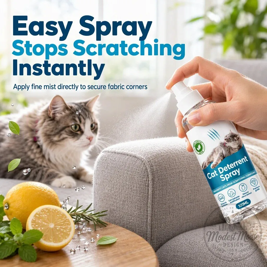 Natural Citrus Cat Deterrent Spray for Furniture Protection and Training 12 Natural Citrus Cat Deterrent Spray for Furniture Protection and Training