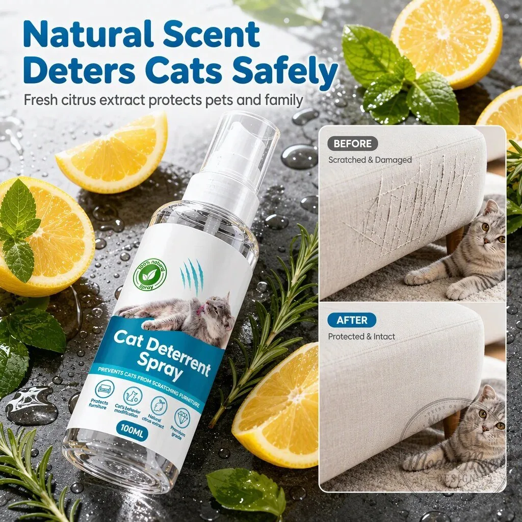 Natural Citrus Cat Deterrent Spray for Furniture Protection and Training 13 Natural Citrus Cat Deterrent Spray for Furniture Protection and Training
