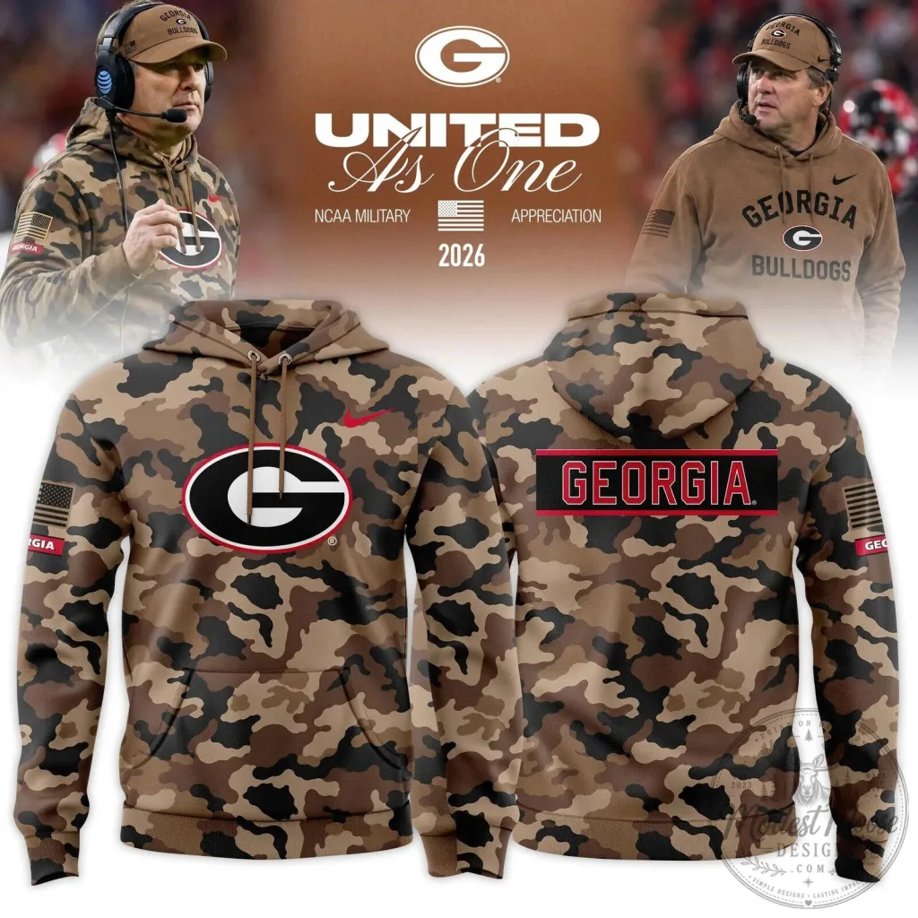 Georgia Bulldogs NCAA Military Appreciation Camouflage Pullover Hoodie Georgia Bulldogs NCAA Military Appreciation Camouflage Pullover Hoodie