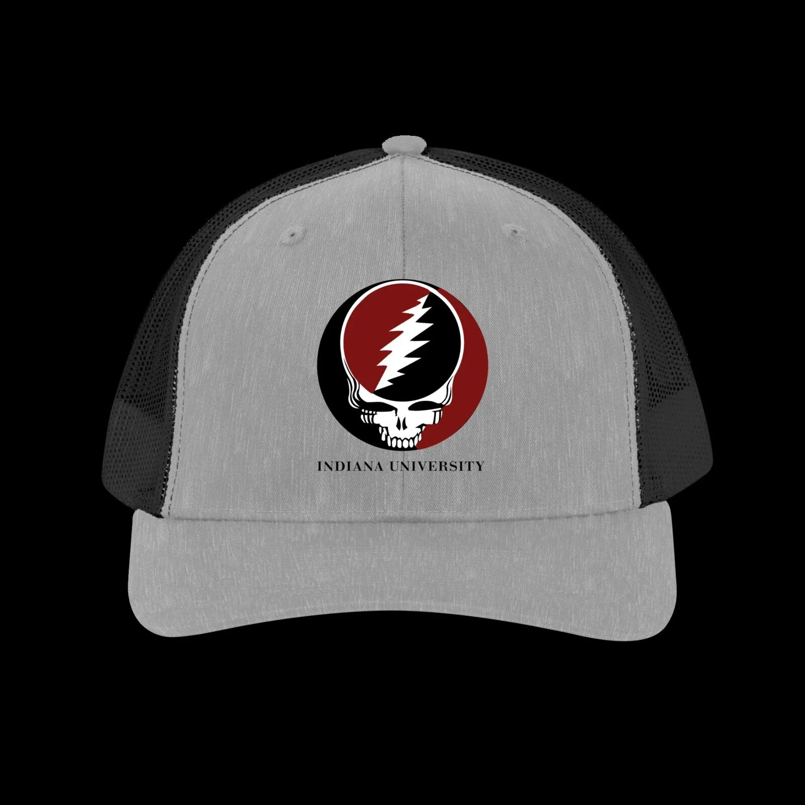 Indiana University Grateful Dead Steal Your Face Skull Mesh Back Trucker Hat