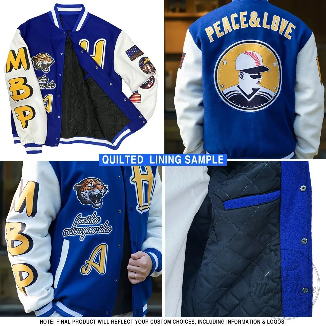 Full-Snap Varsity Jacket with Southwestern Geometric Aztec Design 10 Full-Snap Varsity Jacket with Southwestern Geometric Aztec Design